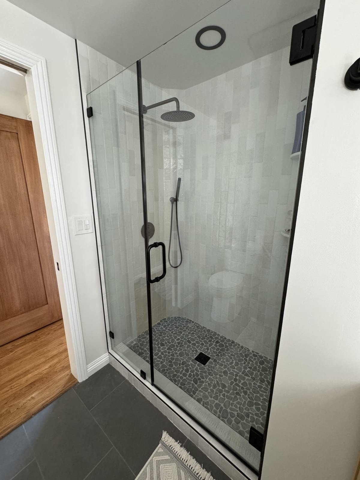 Finished walk-in shower
