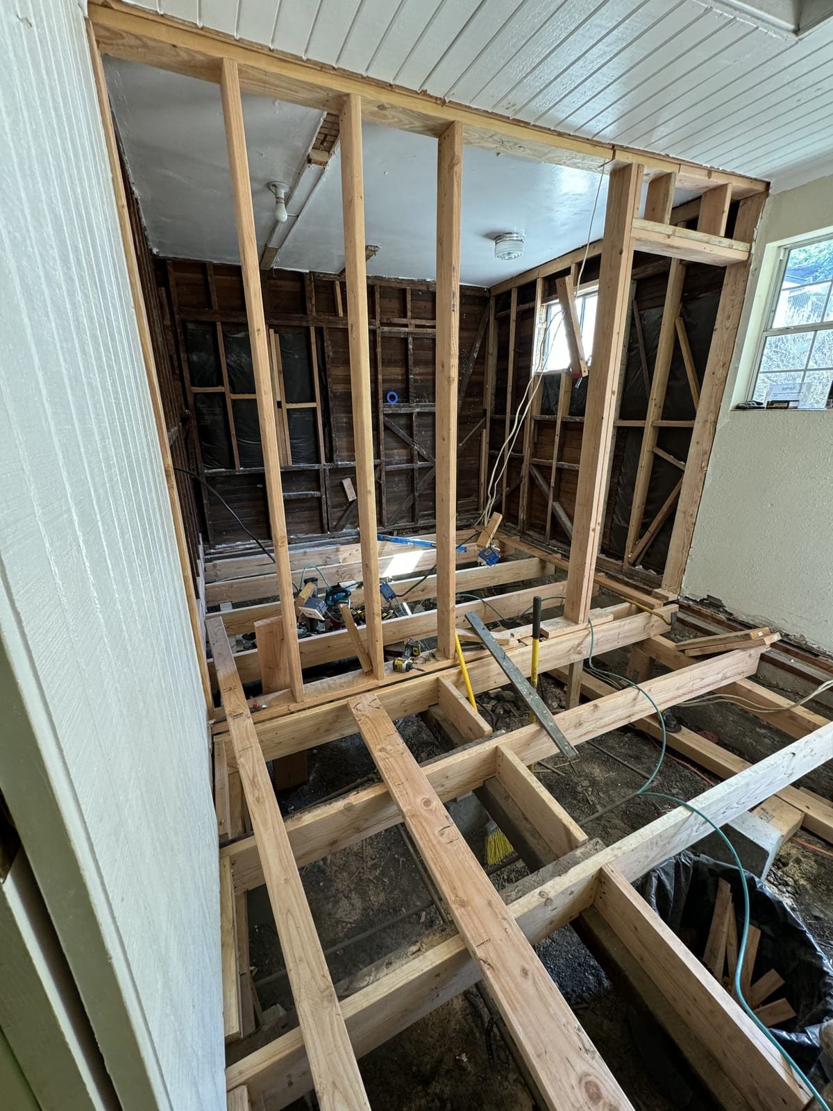 New framing and floor