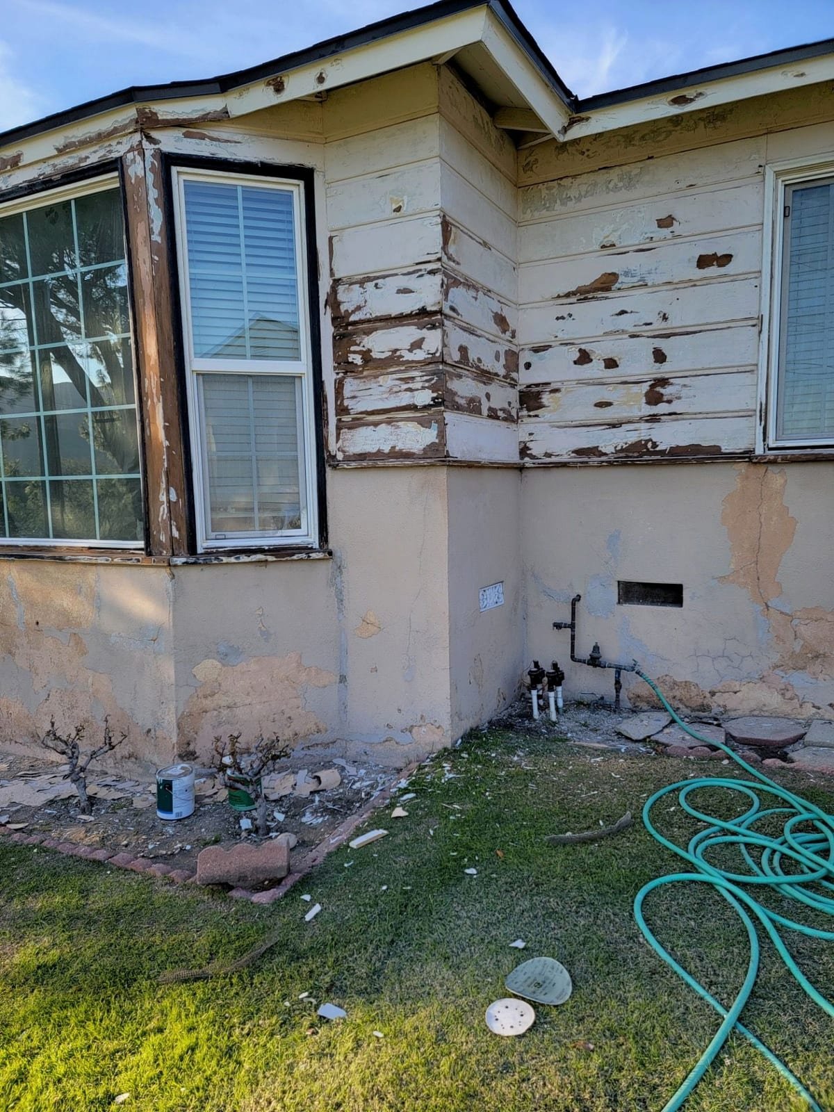 Siding before repair
