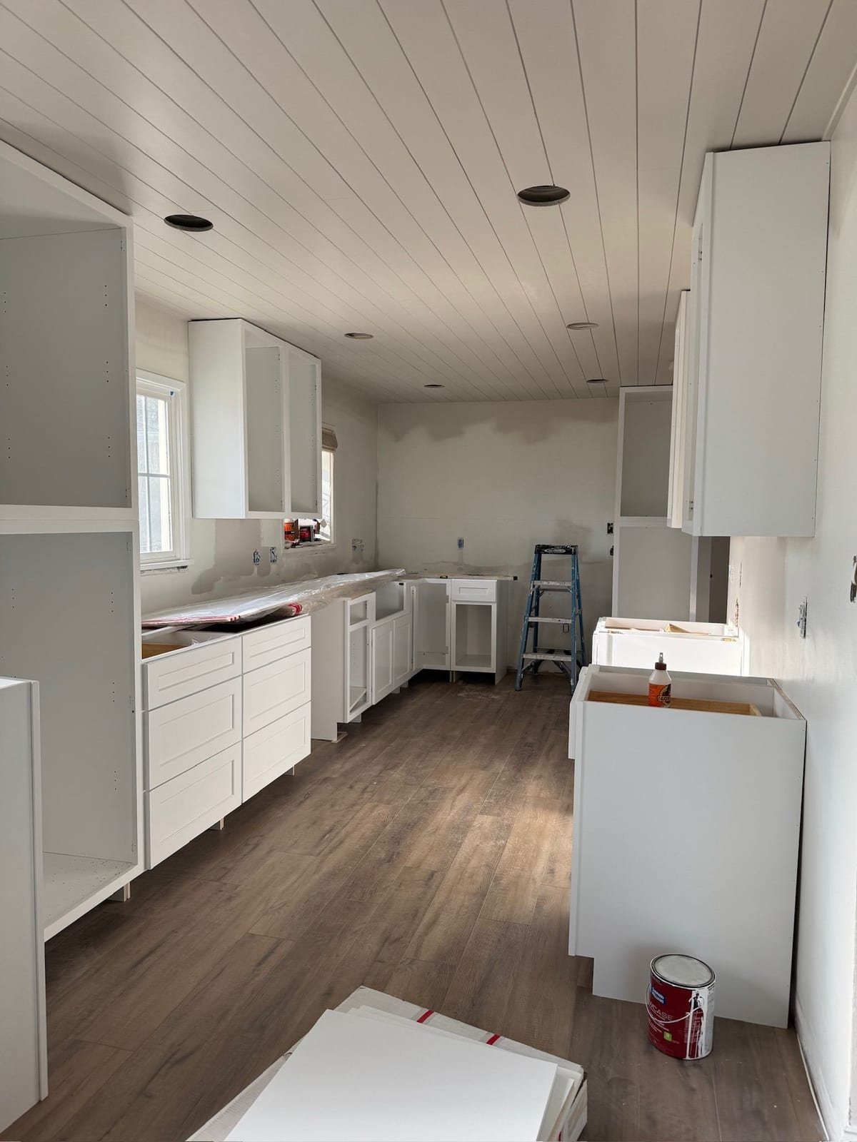 New kitchen cabinets and flooring